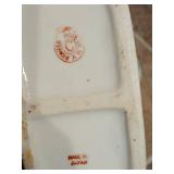 Japanese Porcelain Figurine with Decorative Plates Set