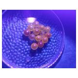 UV reactive Glass Marbles with Iridescent Finish