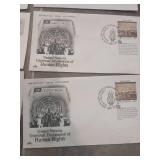 1990 UN Human Rights Declaration First Day Cover Collection