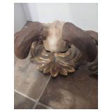 Decorative Ram Skull Wall Mount with Crystal Necklace
