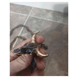 Decorative Ram Skull Wall Mount with Crystal Necklace