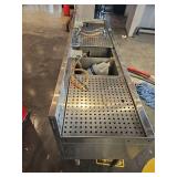 6Ft Glastender Two-Compartment Bar Sink W/ Drainboards - Model TSA-72-S