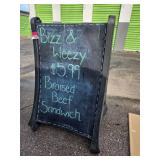 Double Sided A-Frame Chalkboard Sign
