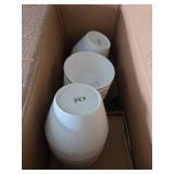 Commercial Kitchen Equipment Lot W/ Paper Roll Cutter, Glass Soup Bowls, and Plastic Coffee Pots