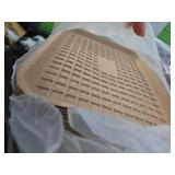 Assorted Lot W/ Clear Display Case, Black Check Sandwich Wrap Paper, and Serving Trays