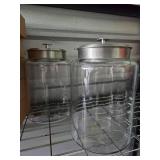 (6) Cases of Small Glass Storage Jars and (2) Large Glass Storage Jars