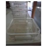 Bulk Lot of Commercial Food Storage Containers with Measurements