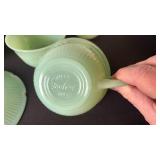 Fire King Jadeite set of 13 cups and saucers.