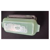 Fire King Jadeite butter dish, and salt and pepper shaker