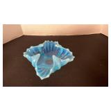 Fostoria heirloom aqua opalescent squared bowl