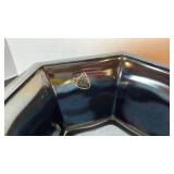 Fenton Carnival Glass Chrysanthemum Amethyst Hexagon 6-footed planter bowl