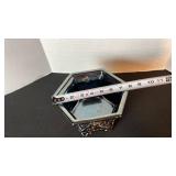 Fenton Carnival Glass Chrysanthemum Amethyst Hexagon 6-footed planter bowl