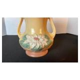 Hull Art waterlily dual handled vase