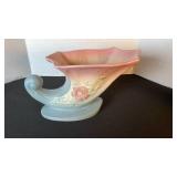 Hull Art pottery dogwood cornucopia vase