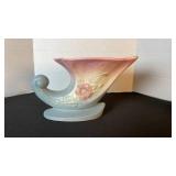 Hull Art pottery dogwood cornucopia vase