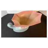 Hull Art pottery dogwood cornucopia vase