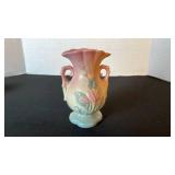 Hull Art Pottery magnolia dial handled vase