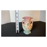 Hull Art Pottery magnolia dial handled vase