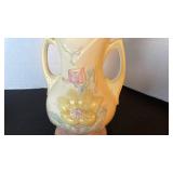 Hull Art Pottery magnolia dual handled vase