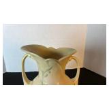 Hull Art Pottery magnolia dual handled vase