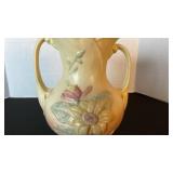 Hull Art Pottery magnolia dual handled vase