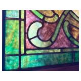 Antique stained glass windows match set 32 x 26