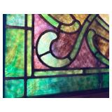 Antique stained glass windows match set 32 x 26