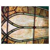 Antique stained glass windows match set 32 x 26