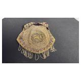 Rare antique glass beaded handbag shown at exposition 1889