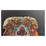 Vintage beaded evening purse with broken handle