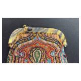 Vintage beaded evening purse with broken handle