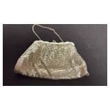 Vintage Whiting Davis mesh silver evening bag