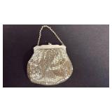 Vintage Whiting Davis mesh silver evening bag