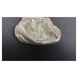 Vintage Whiting Davis mesh silver evening bag