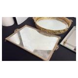 Vanity mirror trays