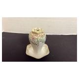 Vintage hand painted hat pin holder