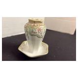 Vintage hand painted hat pin holder