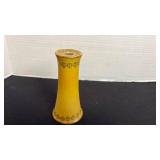 Antique Bell Willets, yellow and gold trim, hat pin holder
