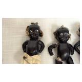 Antique 1920s black porcelain baby dolls