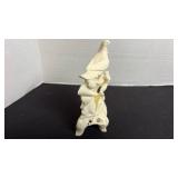 Vintage Asian Estate Birds on Rock Formation Coral Statue Figurine 1950s