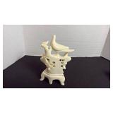 Vintage Asian Estate Birds on Rock Formation Coral Statue Figurine 1950s