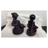 L. E. Smith goose girl amethyst glass set