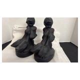 L. E. Smith goose girl amethyst glass set