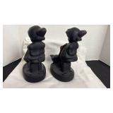 L. E. Smith goose girl amethyst glass set