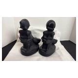 L. E. Smith goose girl amethyst glass set