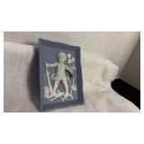 Vintage Wedgewood, pale blue wall plaque