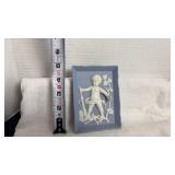 Vintage Wedgewood, pale blue wall plaque