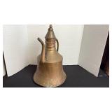 Turkish hammered copper and brass coffee pot