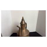 Turkish hammered copper and brass coffee pot