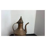 Turkish hammered copper and brass coffee pot